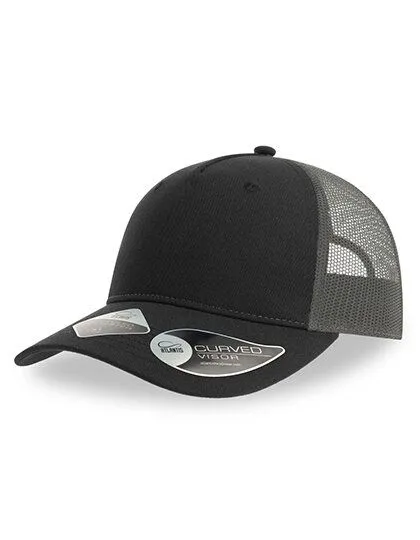Atlantis Headwear Atlantis Headwear Zion Cap Mesh zweifarbig aus Recyceltem Polyester, Schwarz/grau, – Produktbild 1 von 3