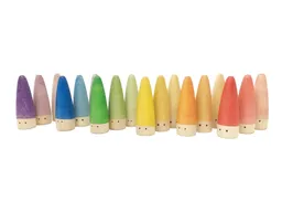 GRAPAT Holzfiguren Wichtel "Sticks", 18-teilig, bunt 18 Figuren – Produktbild 1 von 1