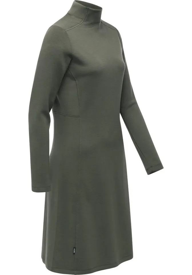 ragwear ragwear A-Linien-Kleid Leavie Modisches Damen Sweatkleid mit Stehkragen, Grün, – Produktbild 2 von 2