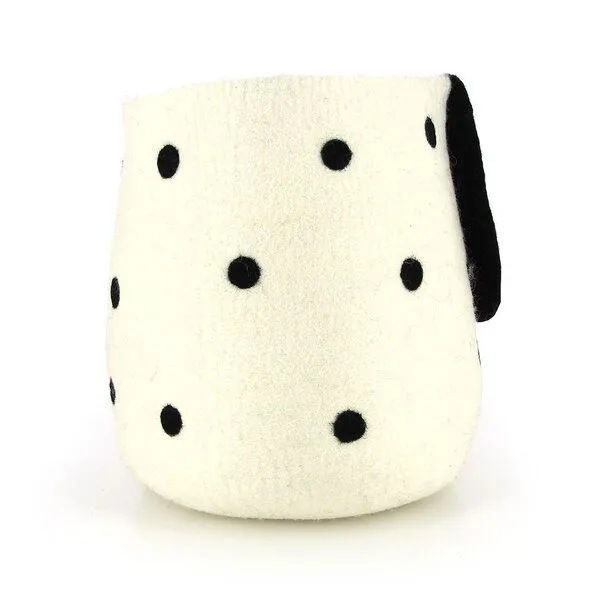 GLOBO Fair Trade GLOBO Fair Trade Korb TIERE aus Filz, verschiedene Motive fürs Kinderzimmer, Hund weiss, – Produktbild 2 von 2