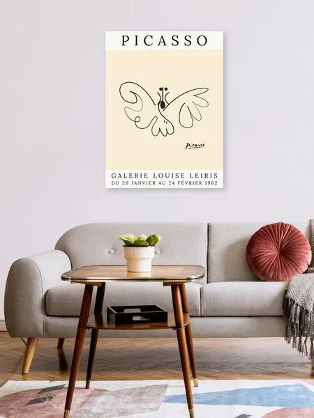 Photocircle Photocircle Poster / Leinwandbild - Picasso Schmetterling – beige – Produktbild 2 von 4