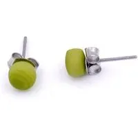 Mekhada Mekhada Tagua Ohrstecker TOPI 5 mm, Grün, – Produktbild 1 von 1