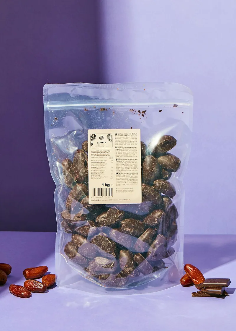 KoRo Datteln in Zartbitterschokolade 1 kg – Produktbild 2 von 5