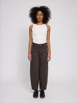 Mazine Mazine Damen Jeans im Barrel-Style mit Leo-Print aus 100% Bio-Baumwolle – Produktbild 1 von 1