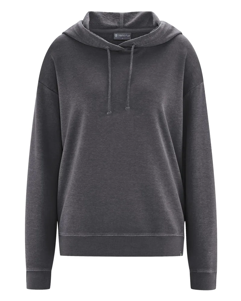 HempAge Hempage Damen vegan Bequemer Hoodie In Anthrazit, Grau, – Produktbild 1 von 2