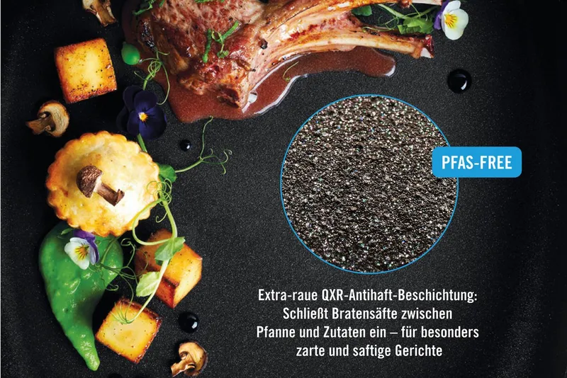 Woll Woll Wok MADE IN GERMANY - Eco Logic QXR Guss-Wok- und Rührpfanne, Aluminiumguss (1-tlg), Diamond-QXR - Beschichtung, Schwarz, – Produktbild 5 von 5