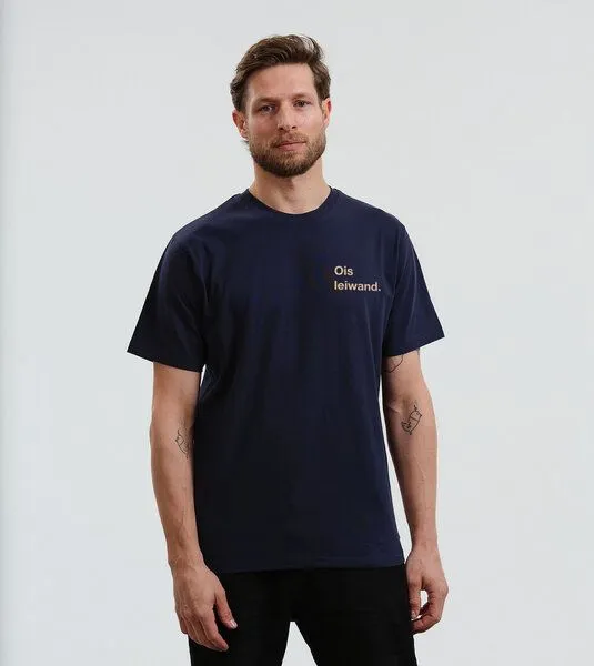 Gary Mash GARY MASH T-Shirt Ois leiwand. aus Biobaumwolle, Dunkelblau (blau), – Produktbild 2 von 3