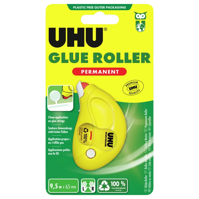 UHU UHU Kleberoller "Glue Roller" permanent, 9,5 m x 6,5 mm – Produktbild 1 von 4