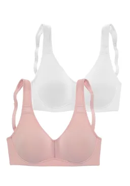 petite fleur by Lascana T-Shirt-BH rosé + weiß – Produktbild 1 von 1