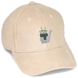 LIGARTI Bestickte Cord Cap – Babette die Winterkatze – LIGARTI Tiermanufaktur – Produktbild 1 von 1