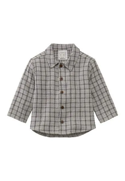 hessnatur hessnatur Musselin Shirt aus reiner Bio-Baumwolle, Hellgrau, – Produktbild 2 von 3