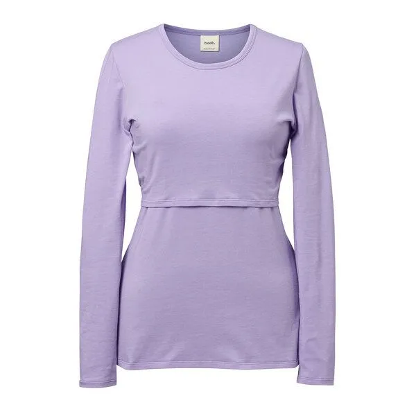 Boob Umstands- und Stillshirt Classic Langarmshirt von boob, Lilac, – Produktbild 1 von 4