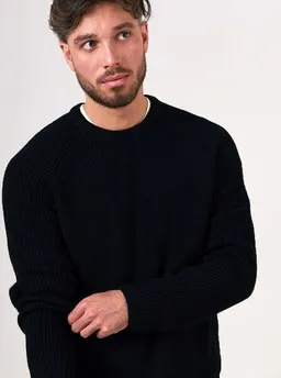 Kultgut Kultgut NEW Generation Recycling - Black Rippstrickpullover – Produktbild 1 von 1