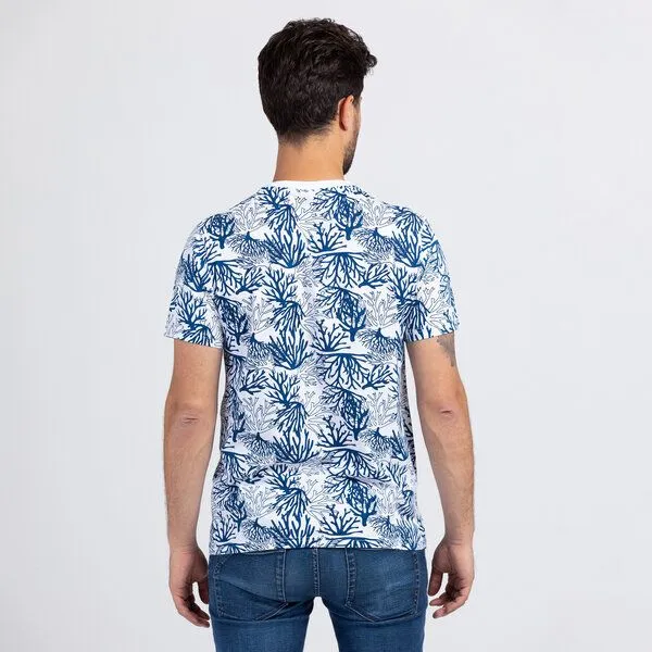 Lexi&Bö Lexi&Bö Koralle – T-Shirt für Herren mit Korallen-Allover-Print, Mehrfarbig, – Produktbild 2 von 4