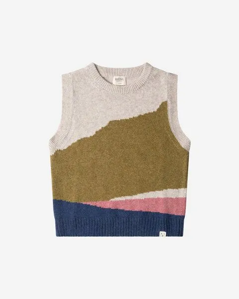MATONA Matona Pullunder | Wool Tank | aus Wolle und Baumwolle | GOTS-zertifiziert, Horizon multicolor, – Produktbild 3 von 4