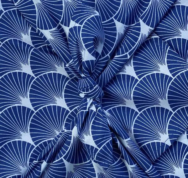 FabRap Gift Wrap FabRap Gift Wrap Wiederverwendbare Geschenkverpackung Furoshiki (einseitig), Indigo fans (dunkelblau), – Produktbild 4 von 4