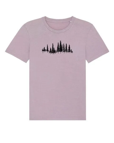 Human Family Human Family Unisex Vintage T-Shirt aus Bio-Baumwolle "Trees", Lila, – Produktbild 1 von 2