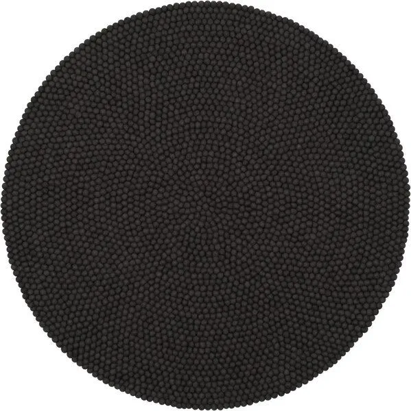 myfelt myfelt Filzkugelteppich rund, 100% Schurwolle, Anthrazit (kuno), – Produktbild 1 von 4