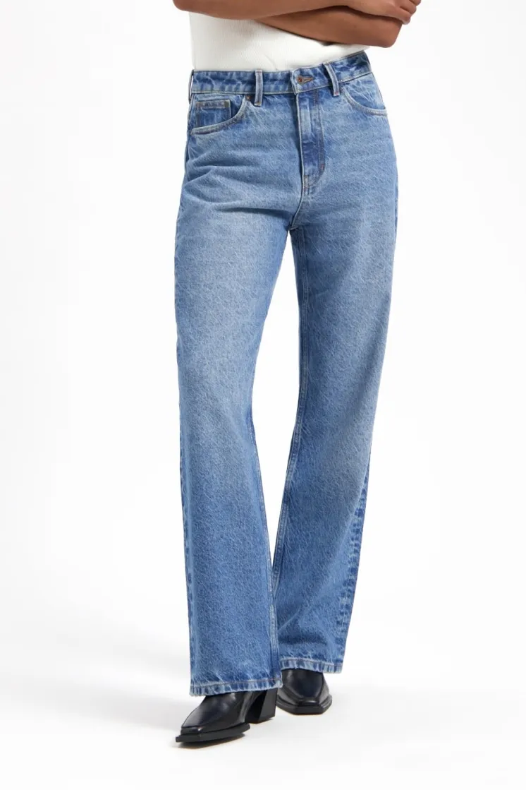 Kuyichi Kuyichi Damen vegan Jeans Izabella Straight Old Blue, Blau, – Produktbild 2 von 2