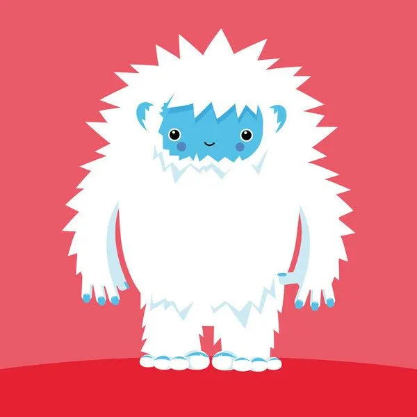 Photocircle Photocircle Poster / Leinwandbild - Kinderzimmerbild Kawaii Yeti – Produktbild 1 von 4