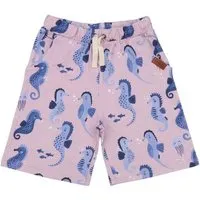 Walkiddy Kleinkinder Shorts GOTS-zertifiziert aus Bio-Baumwolle rosa mit Seepferdchen-Motiv – Walkiddy – Produktbild 1 von 1
