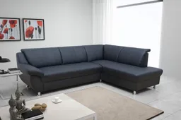DOMO collection Ecksofa Pilar, elegant & zeitlos, komfortabel, bequeme Armlehnen, Breite 254cm, mit Ottomane, wahlweise mit Bettfunktion, L-Form – Produktbild 1 von 1