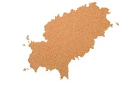 Kork-Deko Kork-Deko Ibiza als Pinnwand aus Kork XXL ca. 80x50 cm | Umriss Ibiza – Produktbild 1 von 1