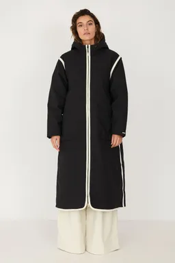 SKFK SKFK Damen vegan Langer Wattierter Mantel Mit Kapuze Von Garai, Schwarz – Produktbild 1 von 1