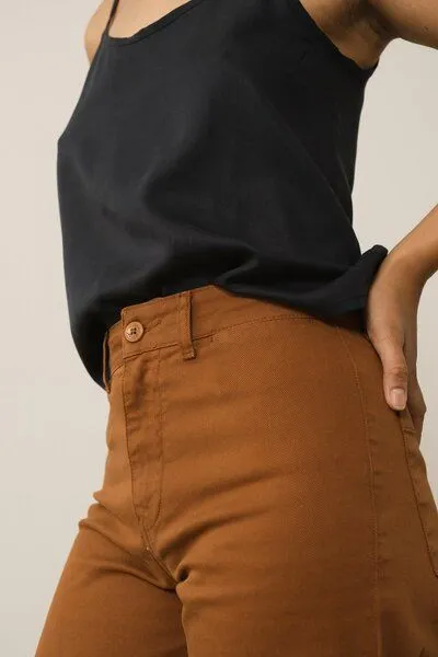TIRALAHILACHA TIRALAHILACHA Hani Recycled Cotton Sailor Pants, Braun, – Produktbild 2 von 4