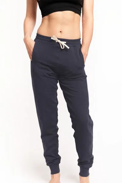M23 M23 Damen Jogginghose aus Bio-Baumwolle, Modell „Emma“, Anthrazit, – Produktbild 2 von 3