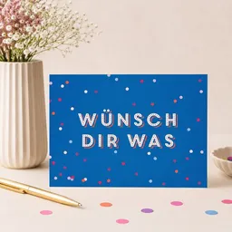 Bow & Hummingbird Bow & Hummingbird Postkarte Geburtstag „Wünsch dir was“ – moderne Geburtstagskarte, bunte Glückwunschkarte zum Geburtstag – Produktbild 1 von 1