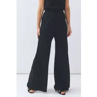 Baìge the Label Baìge the Label Damen vegan Hose Weites Bein Bessy, Schwarz, – Produktbild 3 von 3