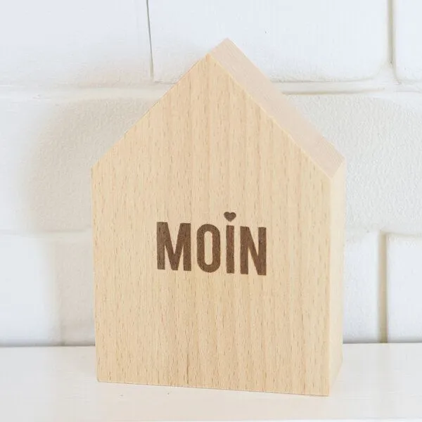 Bow & Hummingbird Bow & Hummingbird Großes Deko-Holzhäuschen Moin – Produktbild 1 von 4