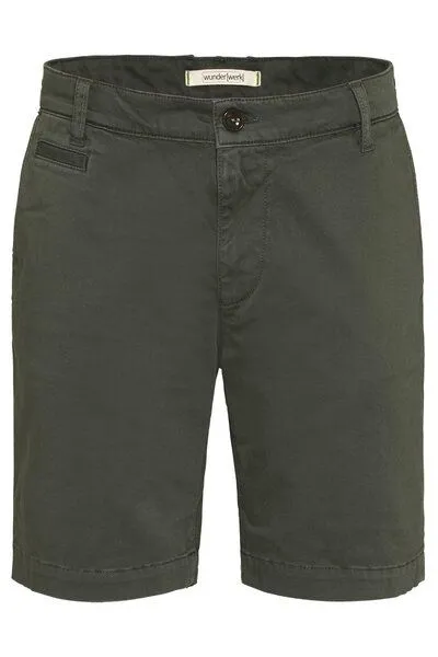 Wunderwerk Wunderwerk Kurze Herrenhosen aus Bio-Baumwolle "Mika short", Dunkelgrün (black khaki 791), – Produktbild 1 von 4