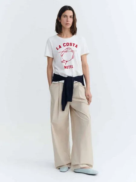 thinking mu thinking mu Damen T-Shirt - Animal Motel Ida - aus Bio-Baumwolle, Weiss, – Produktbild 2 von 3