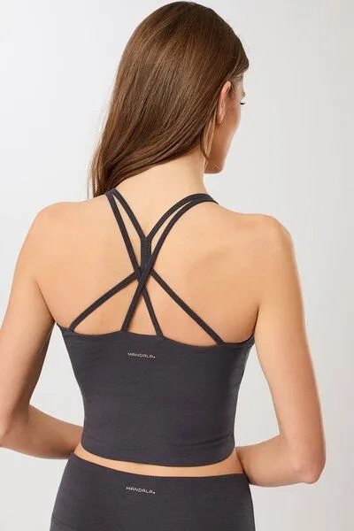 mandala mandala Cross Top, Onyx (grau), – Produktbild 2 von 4