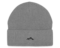 Spreadshirt Beanie Stickerei Berge Fisherman Beanie Bio Mütze (1-St) – Produktbild 1 von 1