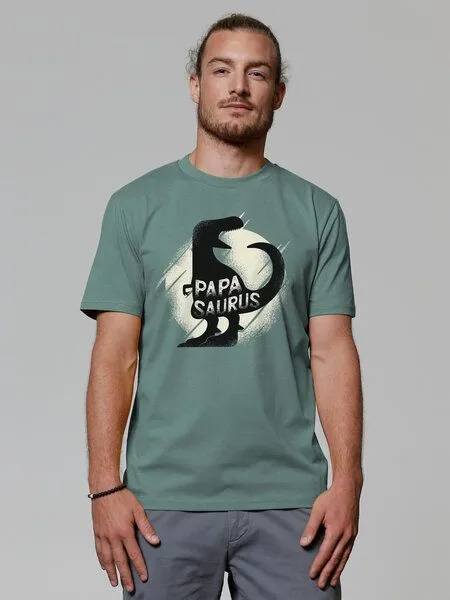 watapparel watapparel T-Shirt Unisex Papasaurus, Green bay, – Produktbild 2 von 4