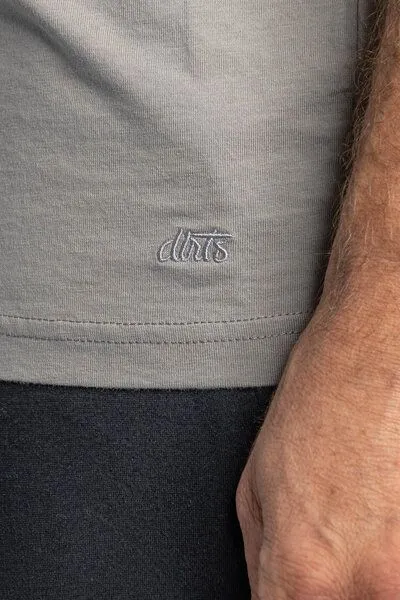DIRTS dirts Premium Blank T-Shirt SLIM, Cloudy grey, – Produktbild 3 von 4