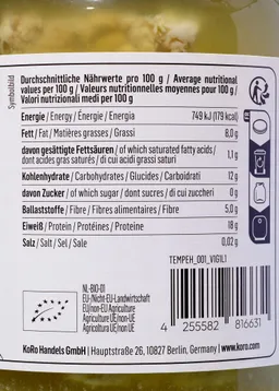 KoRo Bio Tempeh 6 x 175 g – Produktbild 1 von 1