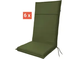 Doppler doppler Auflage "LIFE" für Hochlehner, 6er-Pack, 119x48x4 cm, Polyester, moosgrün – Produktbild 1 von 1