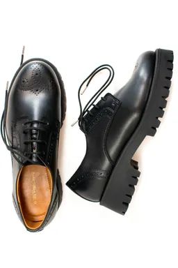 Will's Vegan Store Will's Vegan Store Damen vegan Brogues Track Sole Schwarz – Produktbild 1 von 1