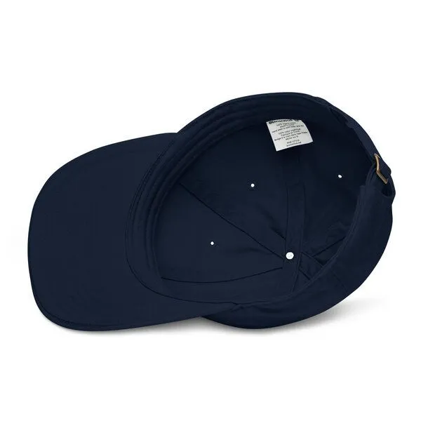 PepMelon Minimal Bio-Baseballmütze, personalisierbare Baseballkappe, dad cap, Blau, – Produktbild 4 von 5