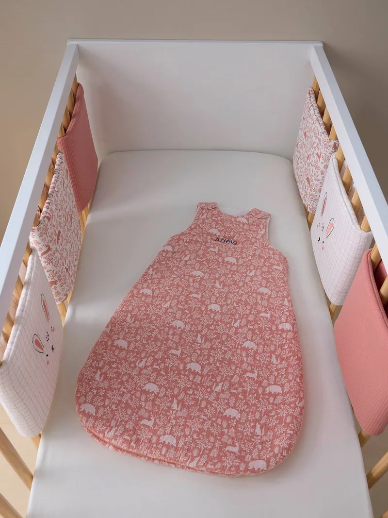 Vertbaudet Ärmelloser Baby Schlafsack WALDSPAZIERGANG TOG 2, Altrosa, – Produktbild 4 von 4