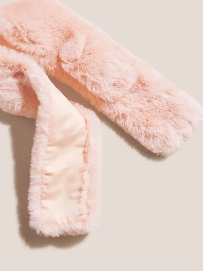 White Stuff Mini Me Schal aus Kunstpelz - Eine Größe, Rosa, – Produktbild 3 von 3