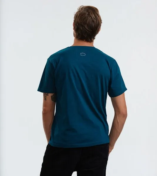 Gary Mash GARY MASH T-Shirt Blauwal aus Bio-Baumwolle, Petrol, – Produktbild 4 von 4