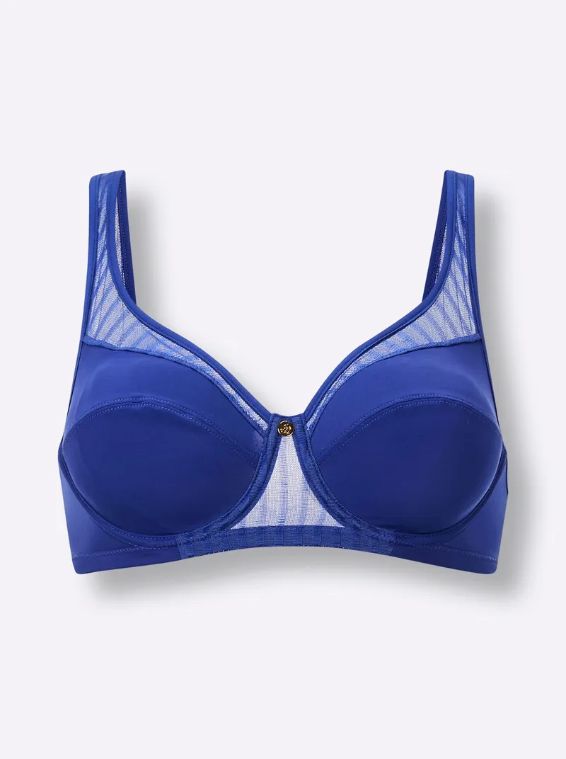 wäschepur Entlastungs-BH mit Bügel royalblau, Royalblau, – Produktbild 1 von 2