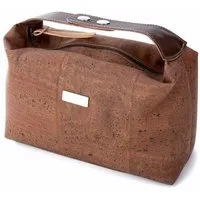 Kork Deko Kork-Deko Dunkelbraune Kosmetiktasche aus Kork | Kork-Schminktasche | Made in Portugal – Produktbild 1 von 1