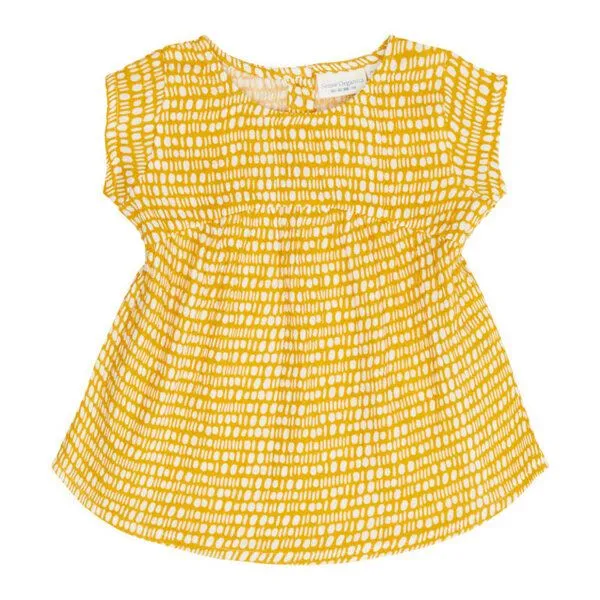 Sense Organics sense-organics Baby Tunika/Kleid *Punkte gelb* Gots & Bio | Sense Organics – Produktbild 1 von 2