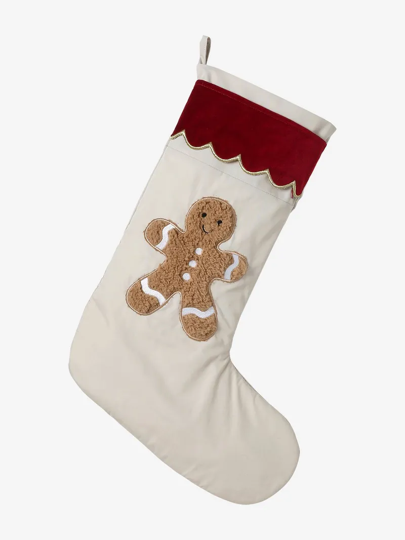 Vertbaudet Weihnachtsstrumpf Lebkuchenmann, Beige, – Produktbild 2 von 2